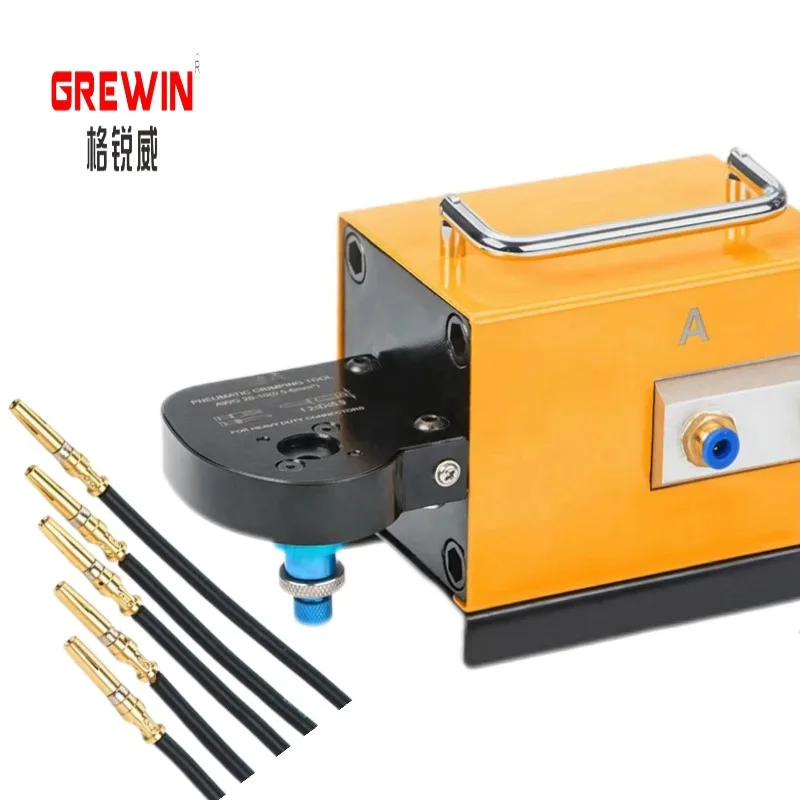 

Hot sale20-10AWG 32-20AWG 10-6AWG air Compressor Motivated Semi-automatic Harting Crimping Tool GRW-1257 for Heavy Crimp