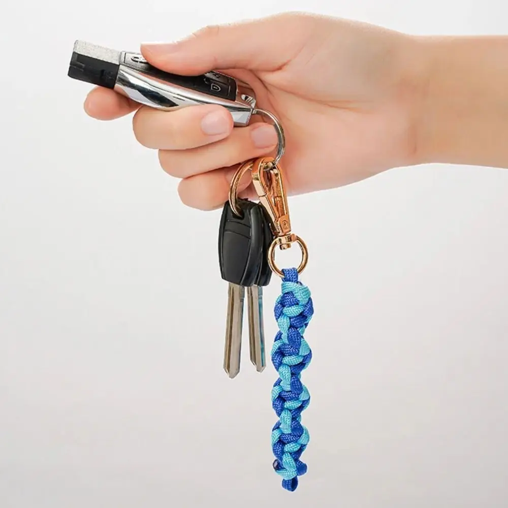 Collana fai-da-te Portachiavi con ciondolo intrecciato in corda retrò Portachiavi con ciondolo geometrico per cellulare Portachiavi per auto Ciondolo con sole Borsa con catena da uomo