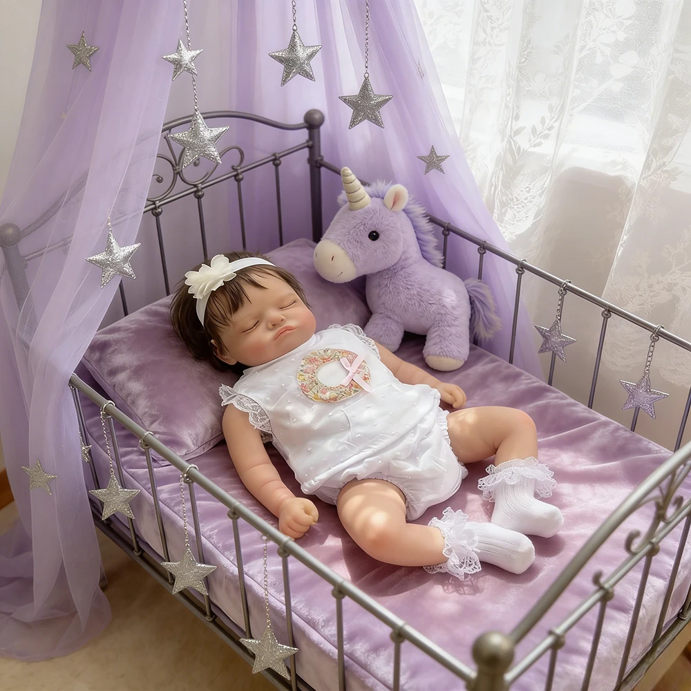 

Rosalie 18inch 45cm Reborn Doll Cute Sleeping Girl Soft Full Vinyl Kids Toy Doll Ideal Gift for Children