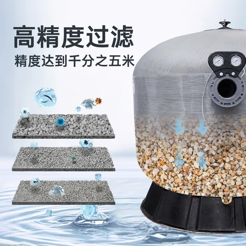 swimming pool filter sand tank, flanged side outlet commercial sand tank, water purification circulation treatment equipment