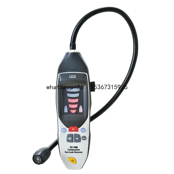 q GD-3306  Five Red LEDS 10000ppm Visible Audible And Vibration Alarm Combustible Gas Leak Detector