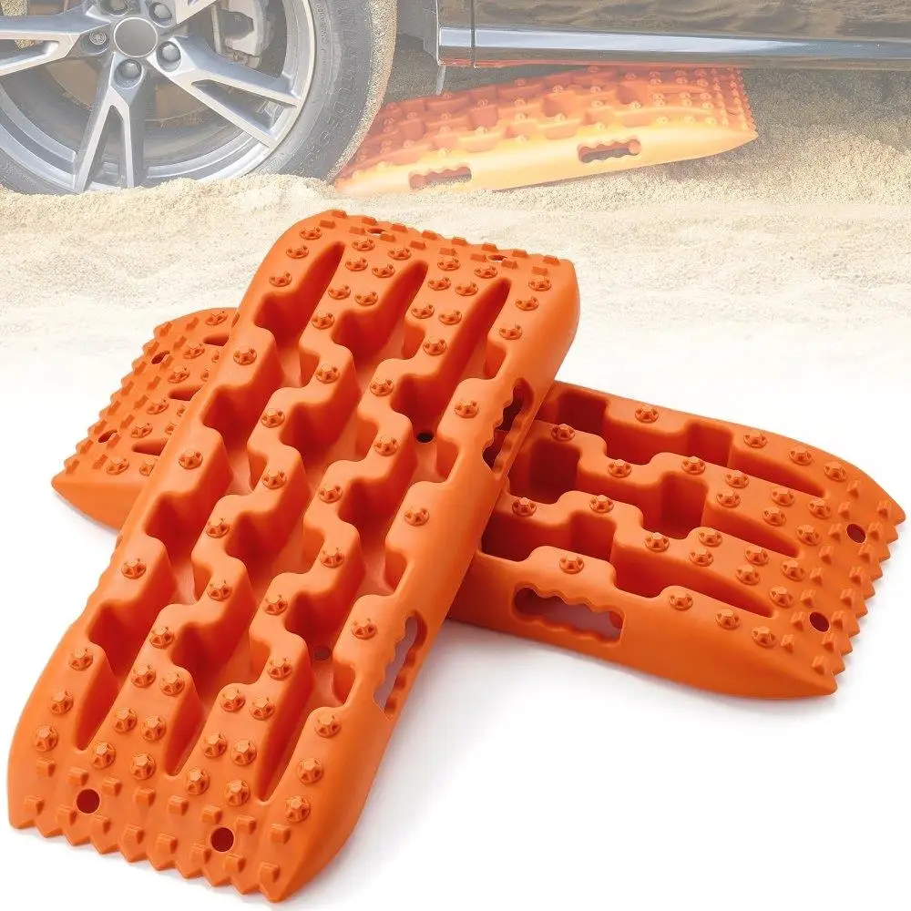 

2PCS Traction Boards with PP for mud Snow Sand Storage Bag Short Orange