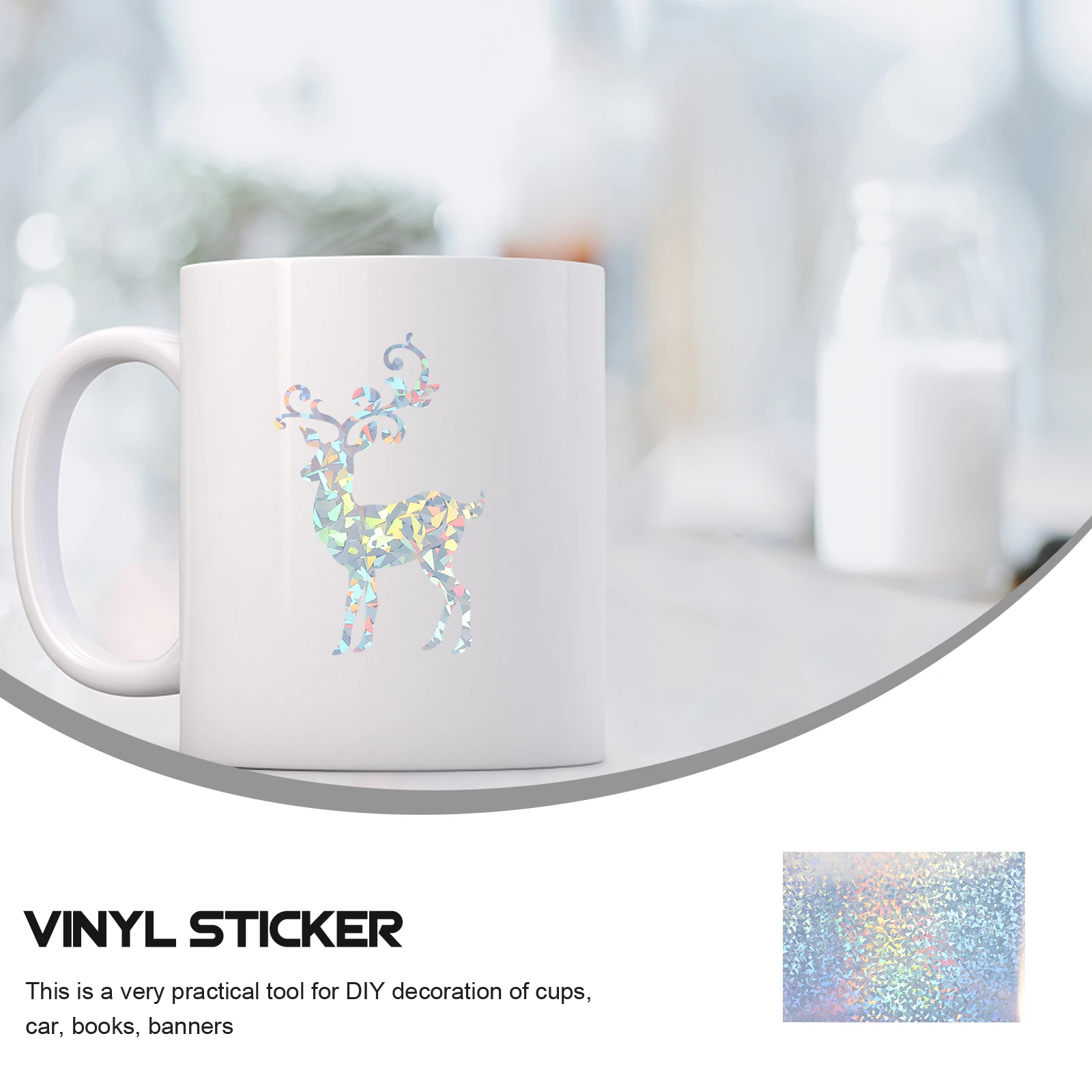 

Colorful Car Stickers Waterproof Diy Craft Films For Cup Decoration Holographic Printable Self Adhesive Vinyl Sheets Glass