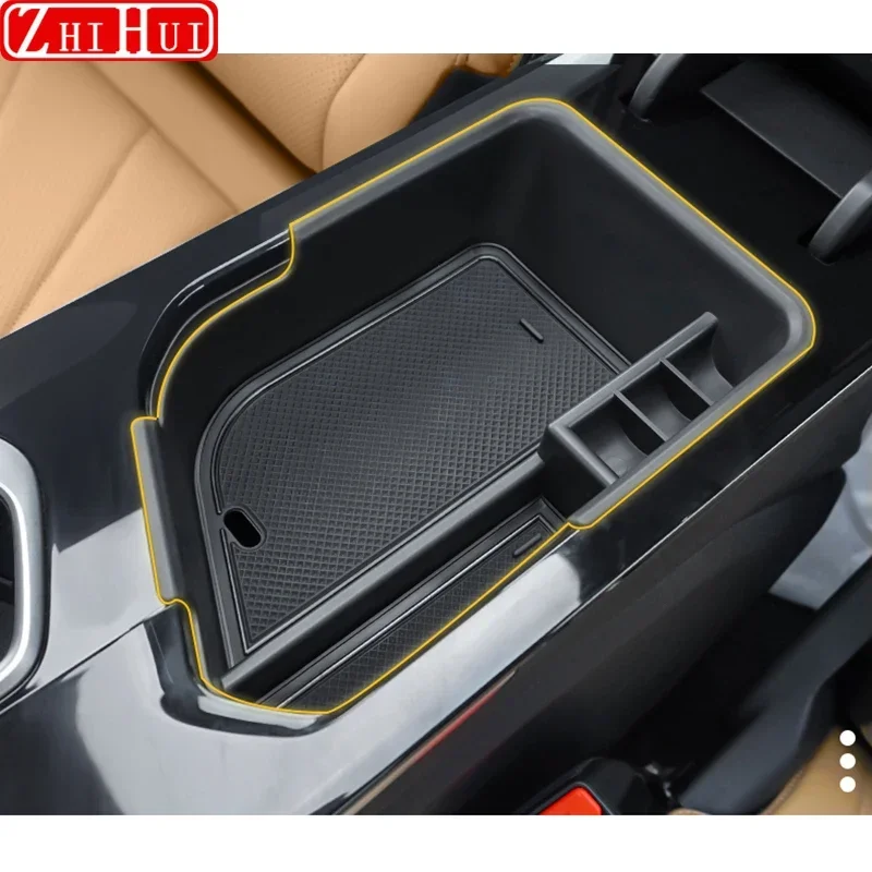 For Geely Atlas 2nd Gen Starray 2024 2023 Car Under Center Console Organizer Storage Box Armrest Storage Box Auto Accessories