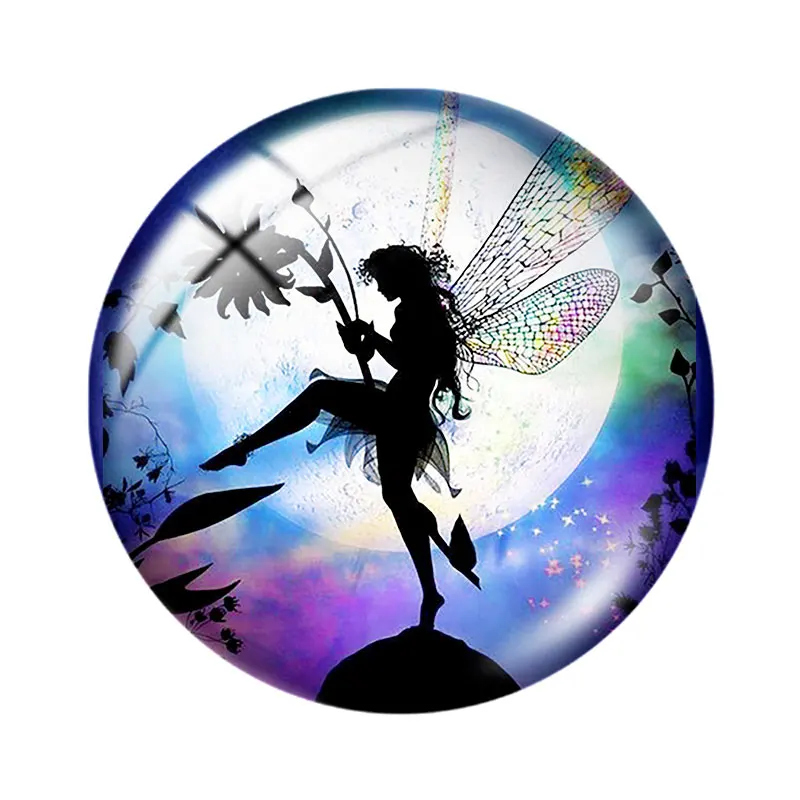 Fantasy Elf Moon  12/18/20/25mm glass cabochon  bracelet pendant rings for jewelry demo earrings back Making findings