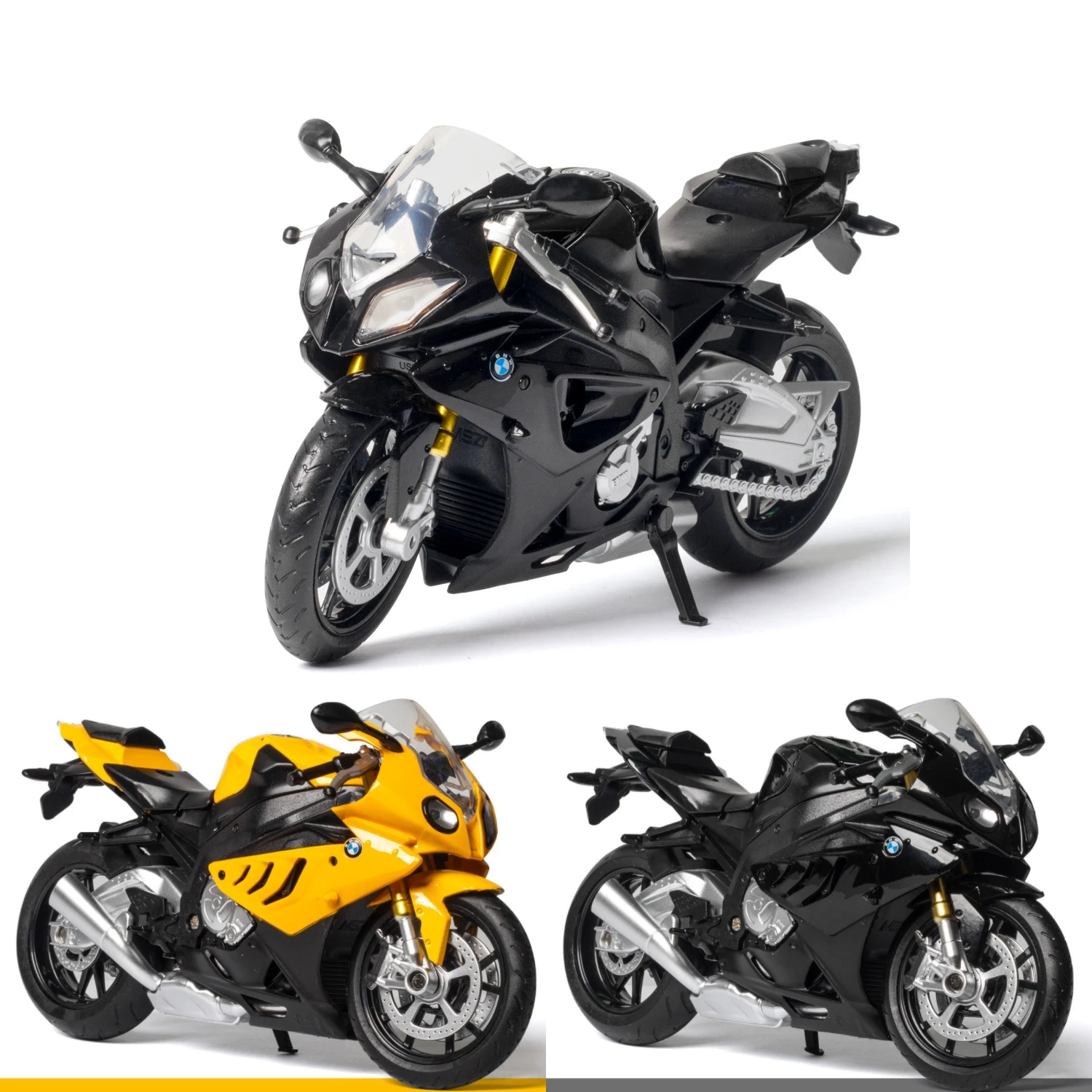 BMW S1000RR Brinquedo de motocicleta para crianças, RMZ City Diecast Metal Racing Modelo Super Sport Coleção em Miniatura Presente para Menino 1:12