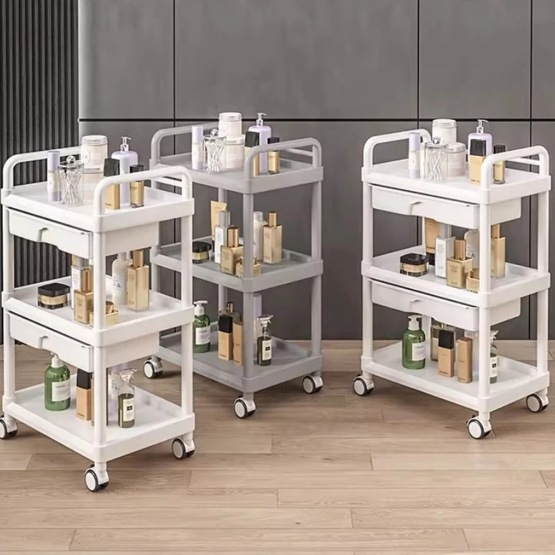 

Carts with Wheels Move The Shelf Salon Trolley Luxury Modern Drawers Salon Trolley Work Cart Furniture Gereedschap Kar Lstc