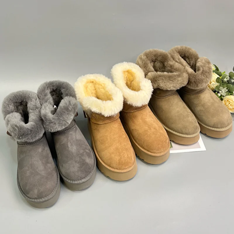 

Maxdutti Top Quality Lazy Slip On Shoes Winter Wool Warm Shoes Flats Shoes Woman Shoes Shoes For Woman Loafers