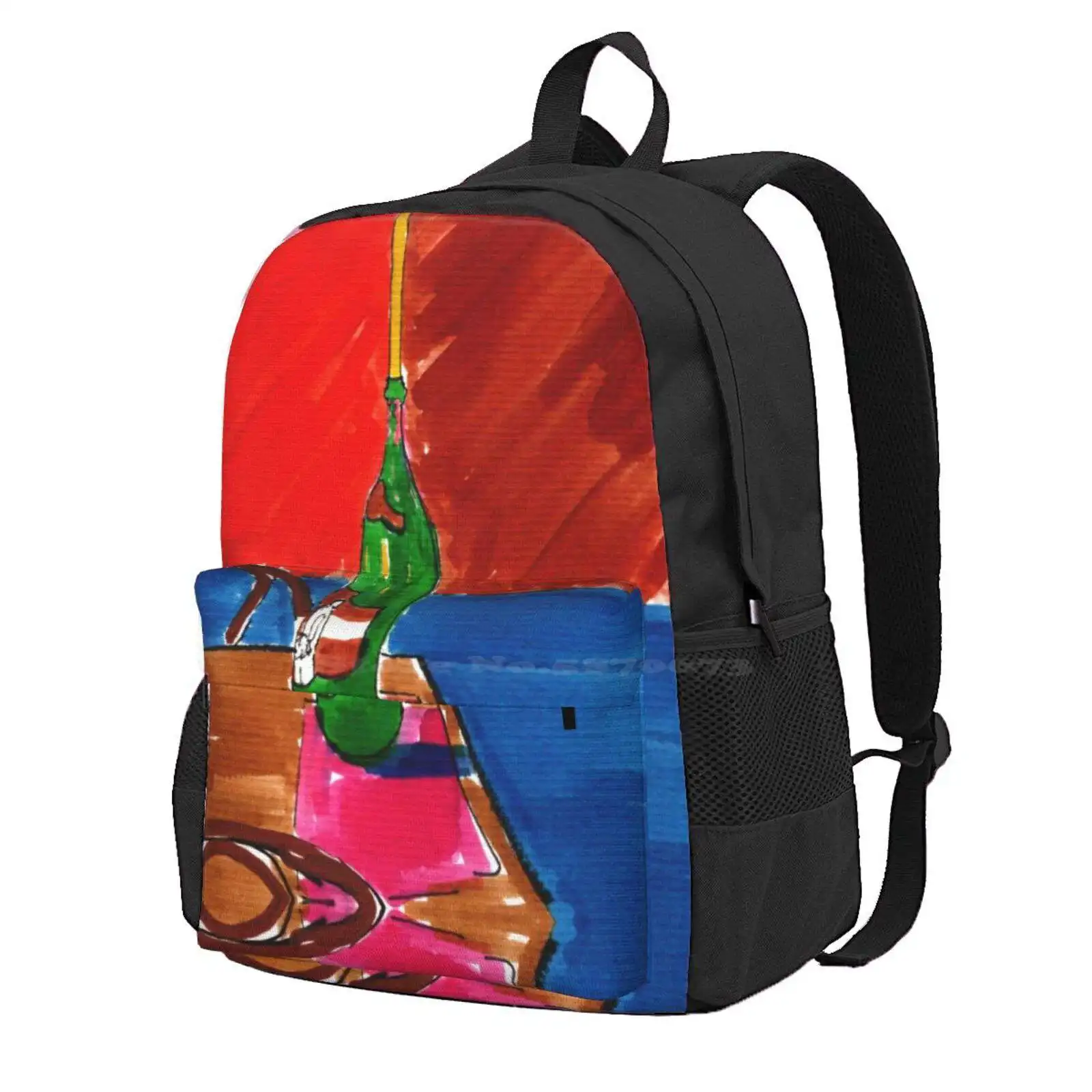 Candle In The Bar Hot Sale Schoolbag Backpack Fashion Bags Sketch Decorative Art Fine Art Contemporary Art Modern Art Pen