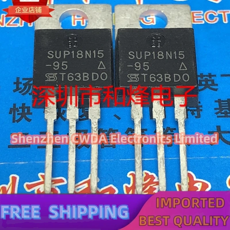 10PCS-20PCS  SUP18N15-95  TO-220 150V 18A   In Stock 