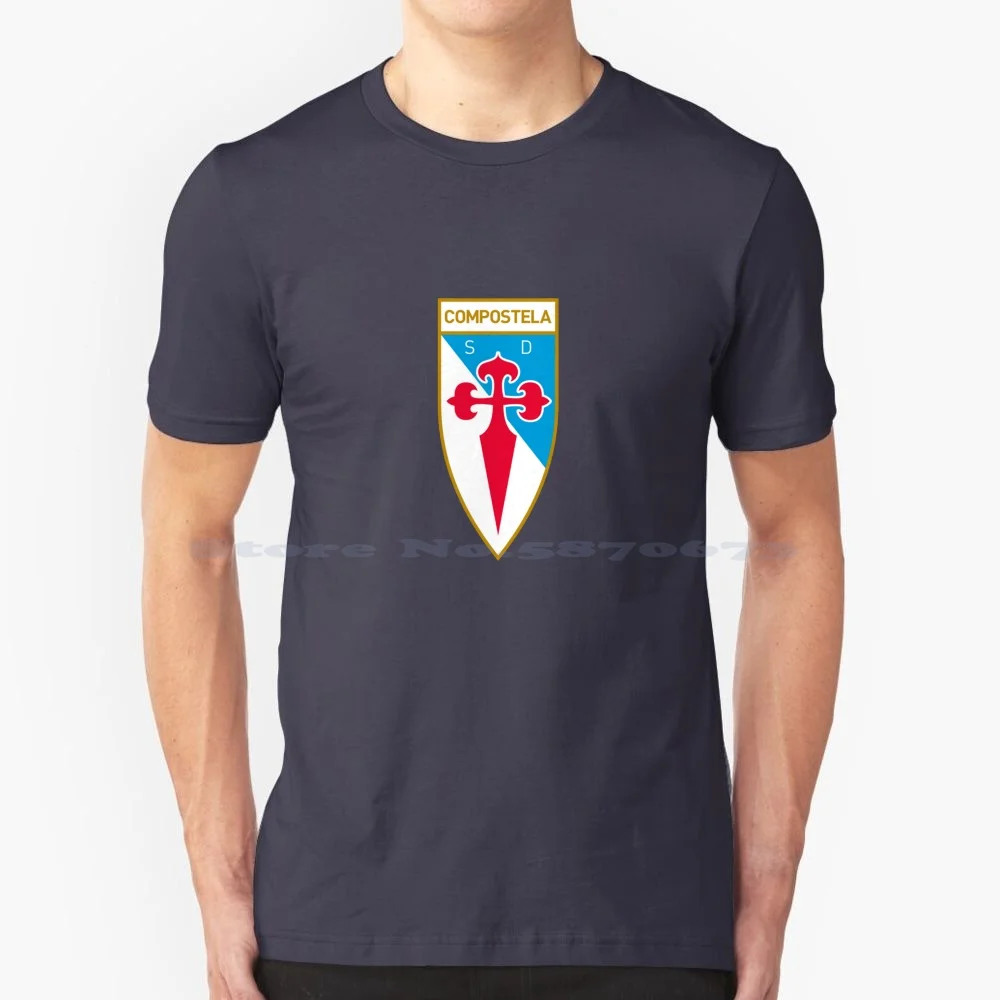 Sd Compostela T Shirt 100% Cotton Tee Sd Compostela San Lázaro Galicia Spain Sports College Soccer Game Logo Football League