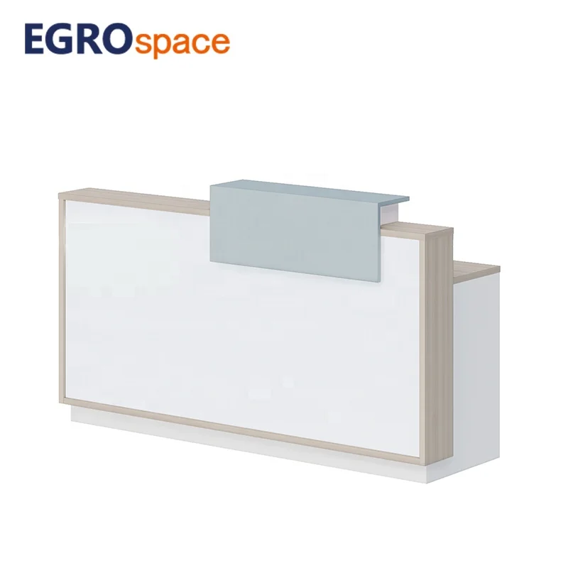 Luxury Design Desk Office Counters Modern Style White Furniture Reception Table