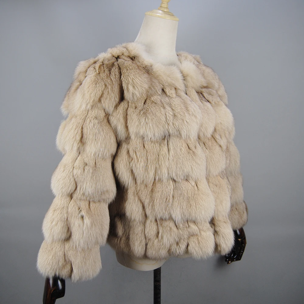 2024 New Style Real Fur Coat 100% Natural Fur Jacket Female Winter Warm Leather Fox Fur Coat High Quality Fur Vest