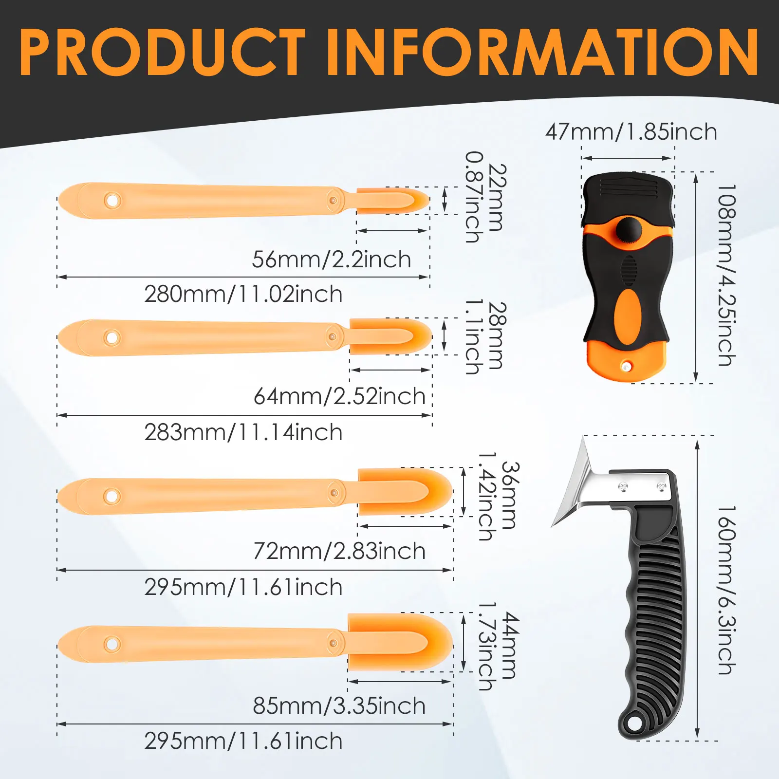 20/8Pcs Caulking Finishing Tool Kit Grout Smoothing Tools Caulk Scraper Kit Grout Smoothing Tool for Bathroom Kitchen Floor Wall