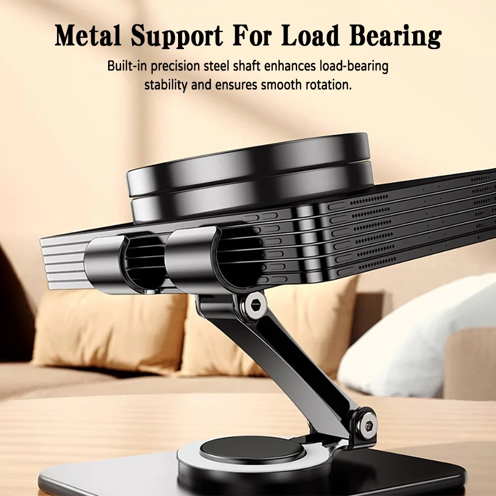 360 Rotatable Metal Phone Tablet Stand Foldable Desktop Phone Holder Smartphone Kickstand Tablets Anti-Slip Desk Mount Brackets view 6