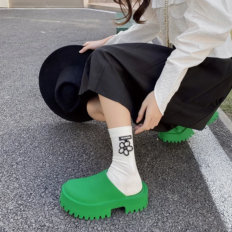 Women\'s New Style Outwear Thick Sole European and American Fashion Network Red Outdoor Sandals Casual Baotou Shoes Large