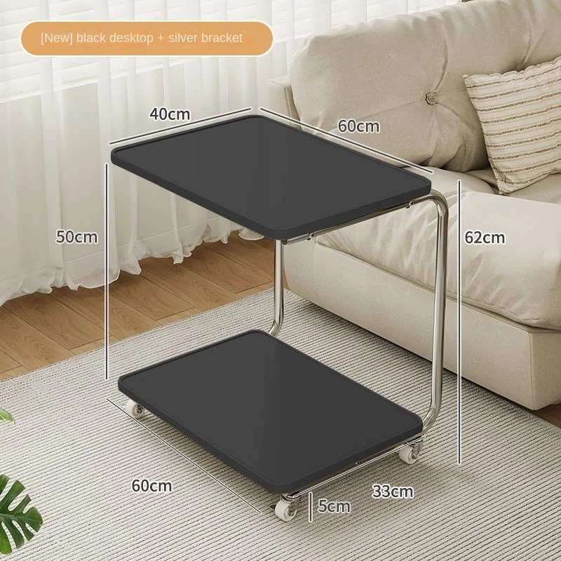 Mobile coffee table living room minimalist mini home sofa bedside modern small table bedroom shelf bedside tea table