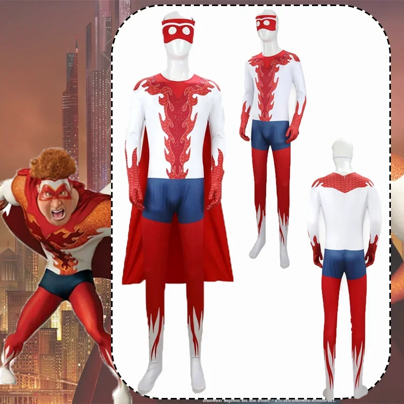 

CosplayAnime Metroman Tighten Cosplay Costume Metro Man Jumpsuit Mask Cloak Full Set Uniform Halloween Party Bodysuit Carnival O