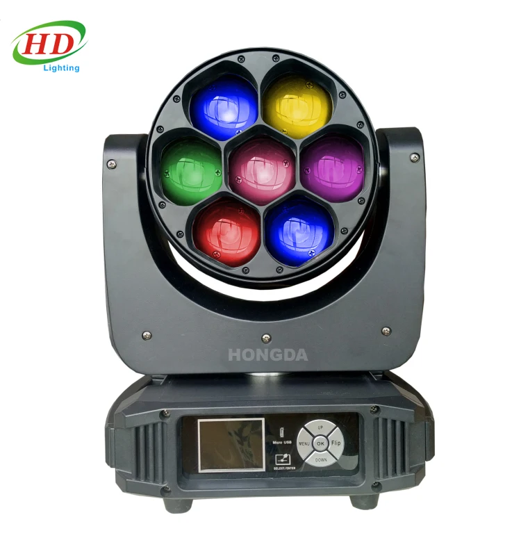 

Pixel dj club disco light 7x40w RGBW ZOOM beam wash LED moving head
