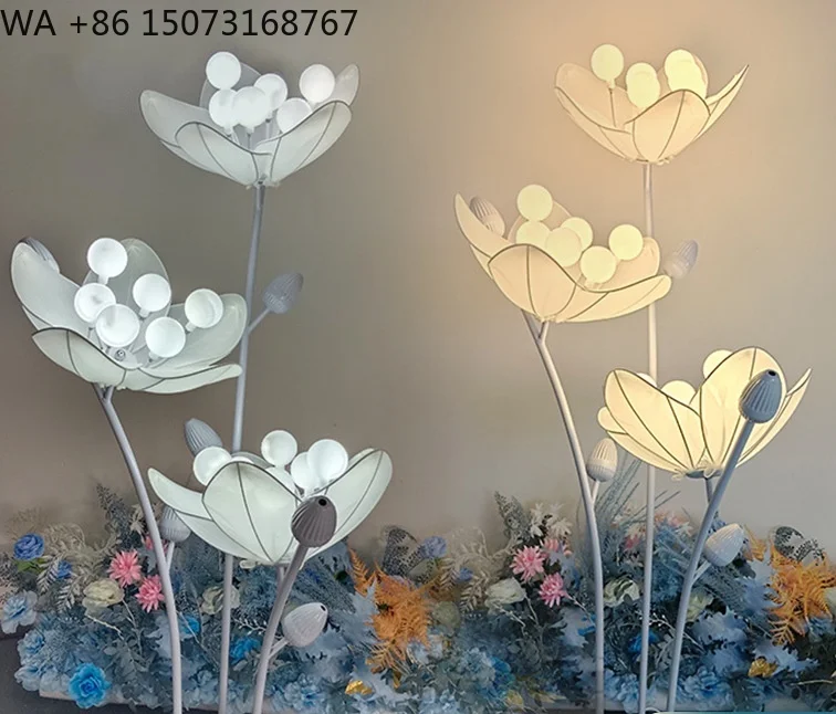 

New Wedding Giant Flowers 3 Camellia Road Stage Decoration Elastic Cloth White Light Wedding Main Activity Decoration