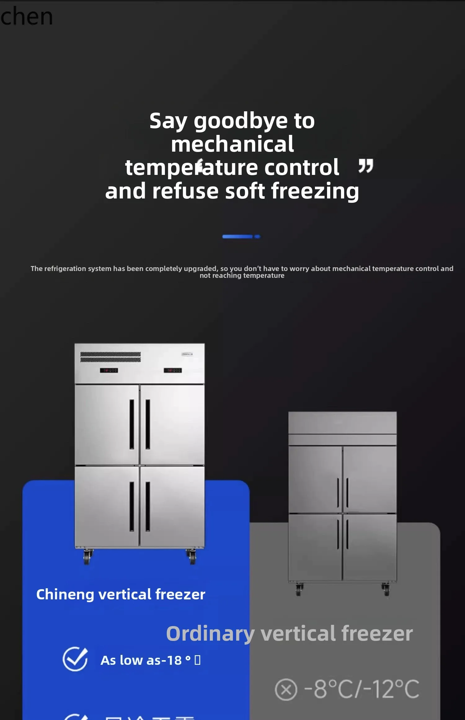 ZML congelatore a bassa temperatura commerciale doppia porta doppia temperatura cottura raffreddato ad aria frigorifero verticale senza gelo