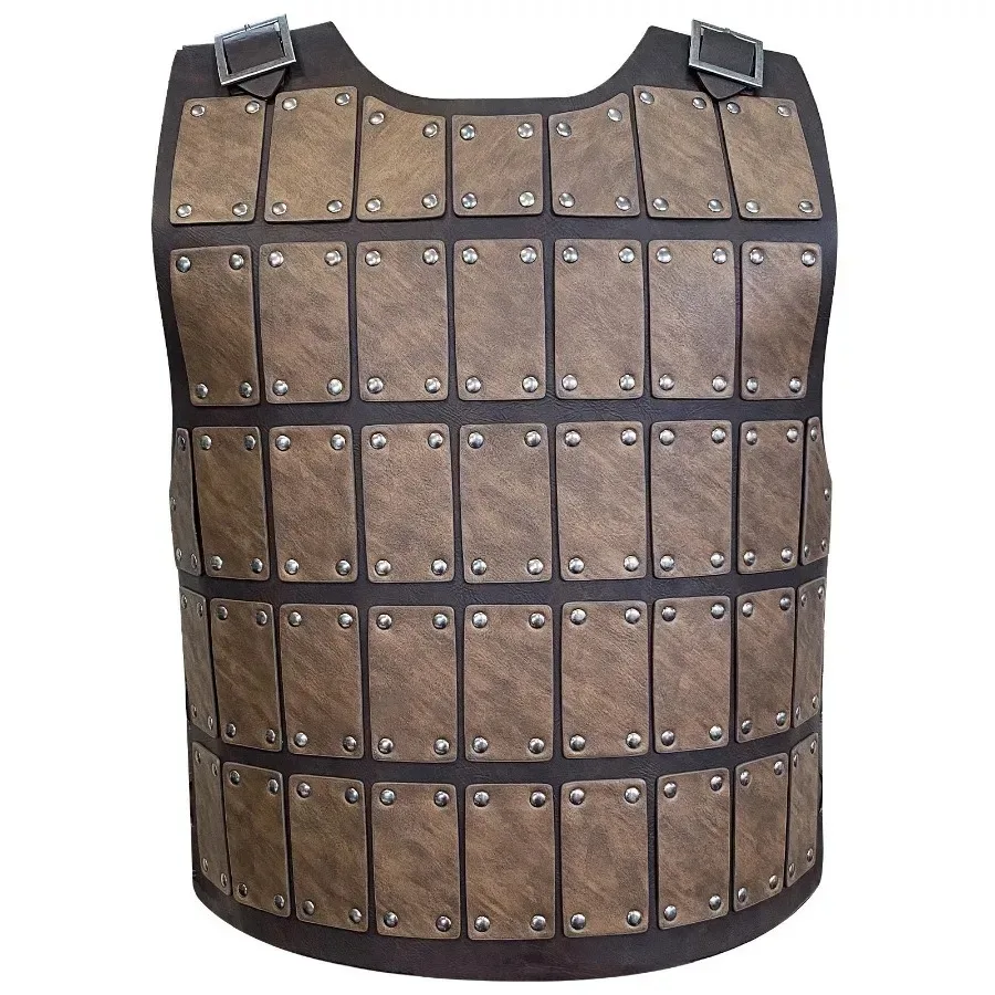 Medieval Viking Pirate Knight PU Leather Body Chest Armor Roman Gladiator Saxon Breastplate Cosplay Costume Brigandine Cuirass