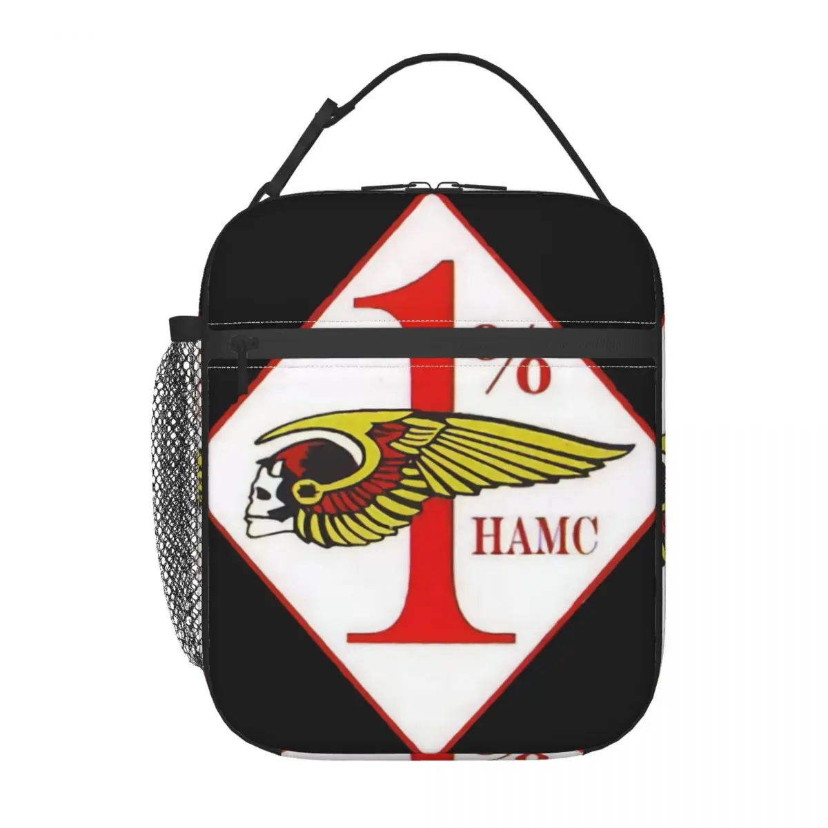 Motorcycle Logo Hells Angels Resuable Lunch Box Women Leakproof Cooler Thermal Food Insulated Lunch Bag School Children Student