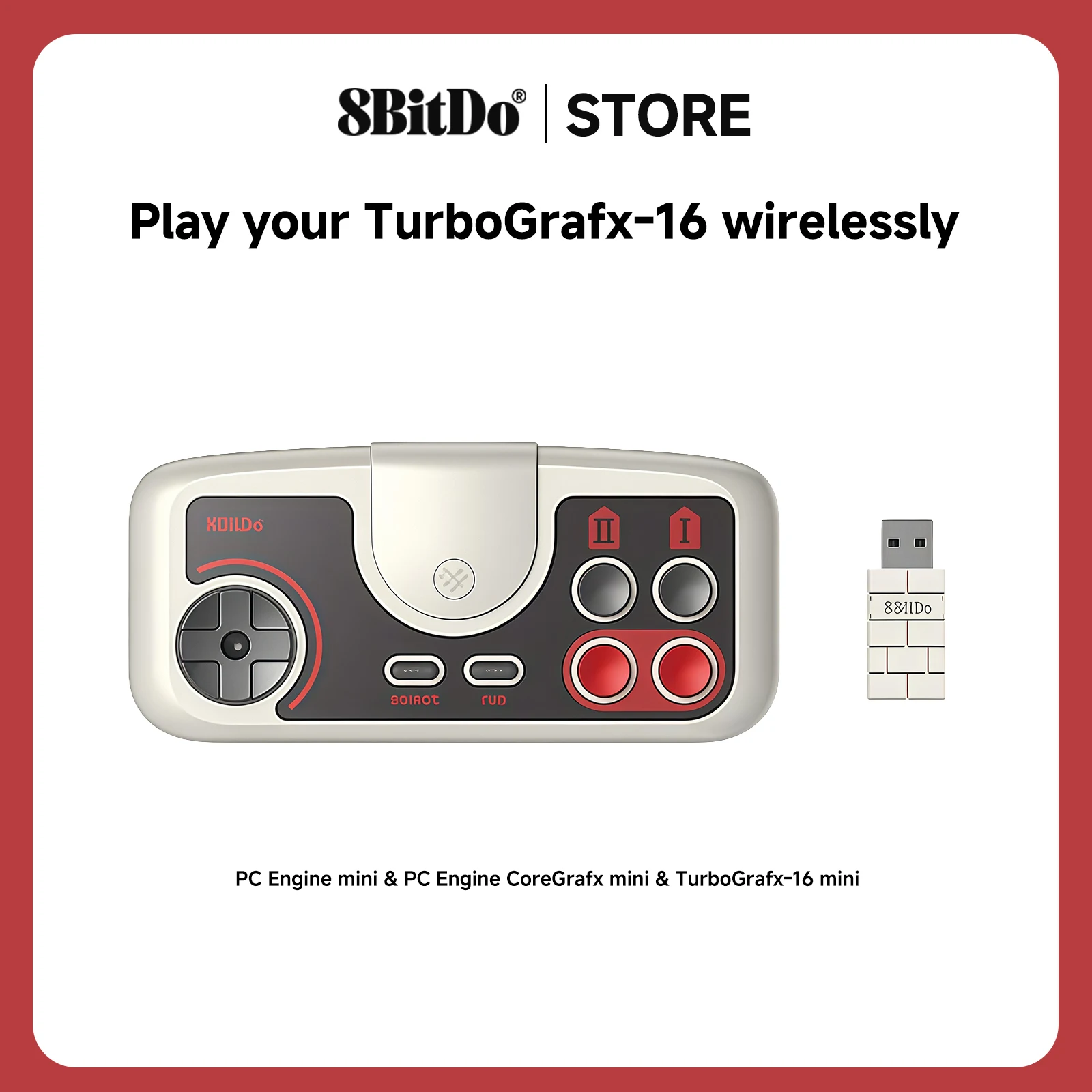 8bitdo PCE Core 2.4G Wireless Gamepad for PC Engine Mini PC Engine CoreGrafx Mini TurboGrafx-16 Mini for Nintendo Switch