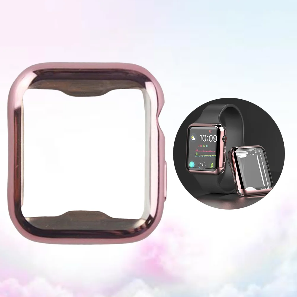 

40mm Tpu Full Cover Shockproof Case Compatible with Apple Watch 4 Smartwatch Protector Rose Gold Watch 4 Protector