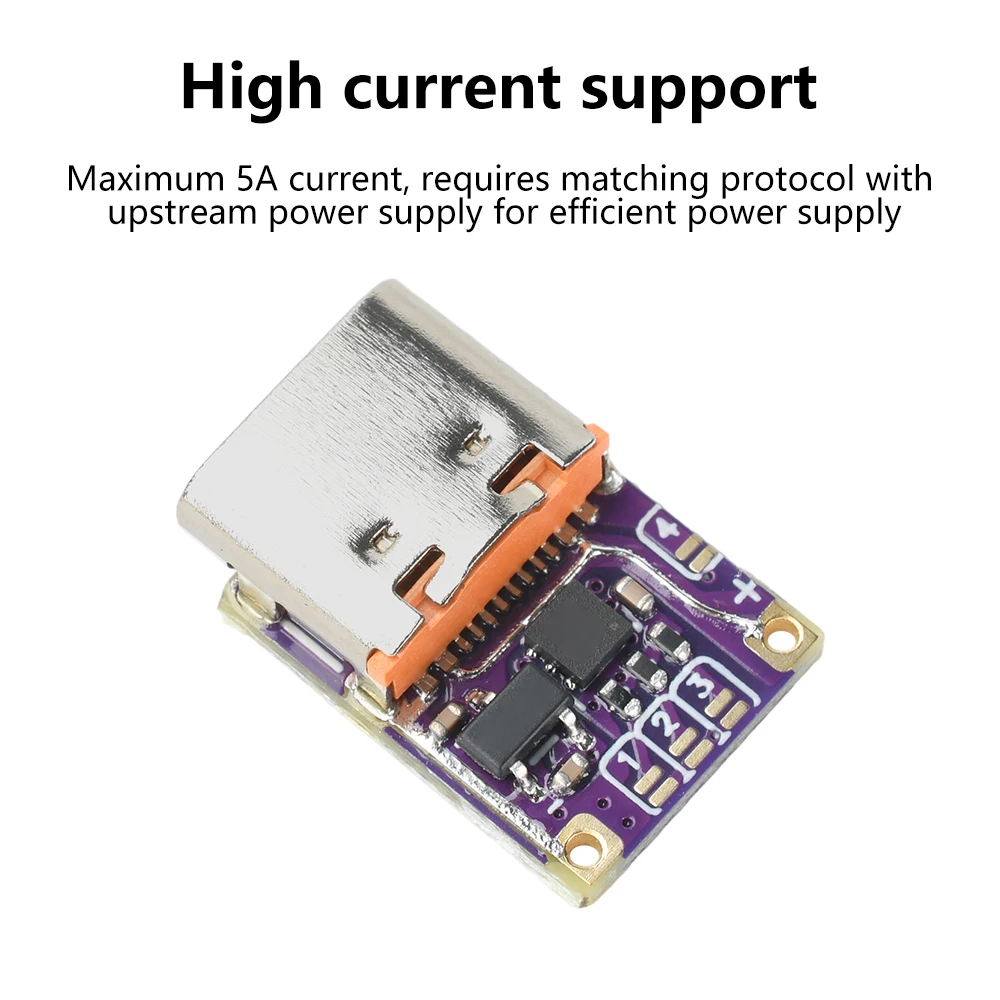 PD 3.0 / PD 3.1 / QC 3.0 Fast Charging Module DC 5V/9V/12V/15V/20V/28V/36V/48V Supports PD to DC Fast Charging Type-C Interface