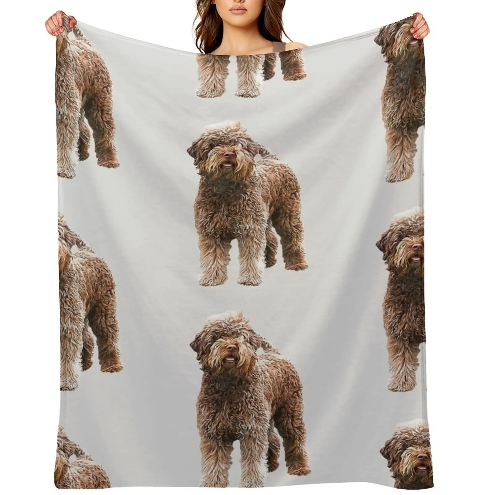 

Lagotto Romagnolo - Italian Water Dog Throw Blanket wednesday Loose Bed Plush Blankets