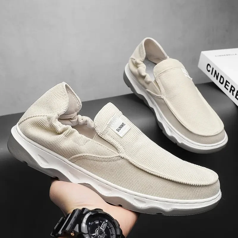 

Four Seasons Casual Sneakers Round Toe Slip On Soft Sole Men's Sports Shoes Outdoor Comfortable Breathable Male Walking Shoes