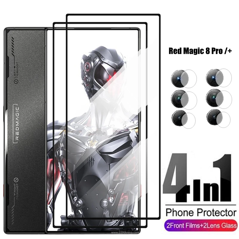 Tempered Glass for ZTE nubia Red Magic 8 8S Pro / 8 Pro+ Screen Protector Camera on Red Magic8 pro 8pro Plus HD Protective Glass