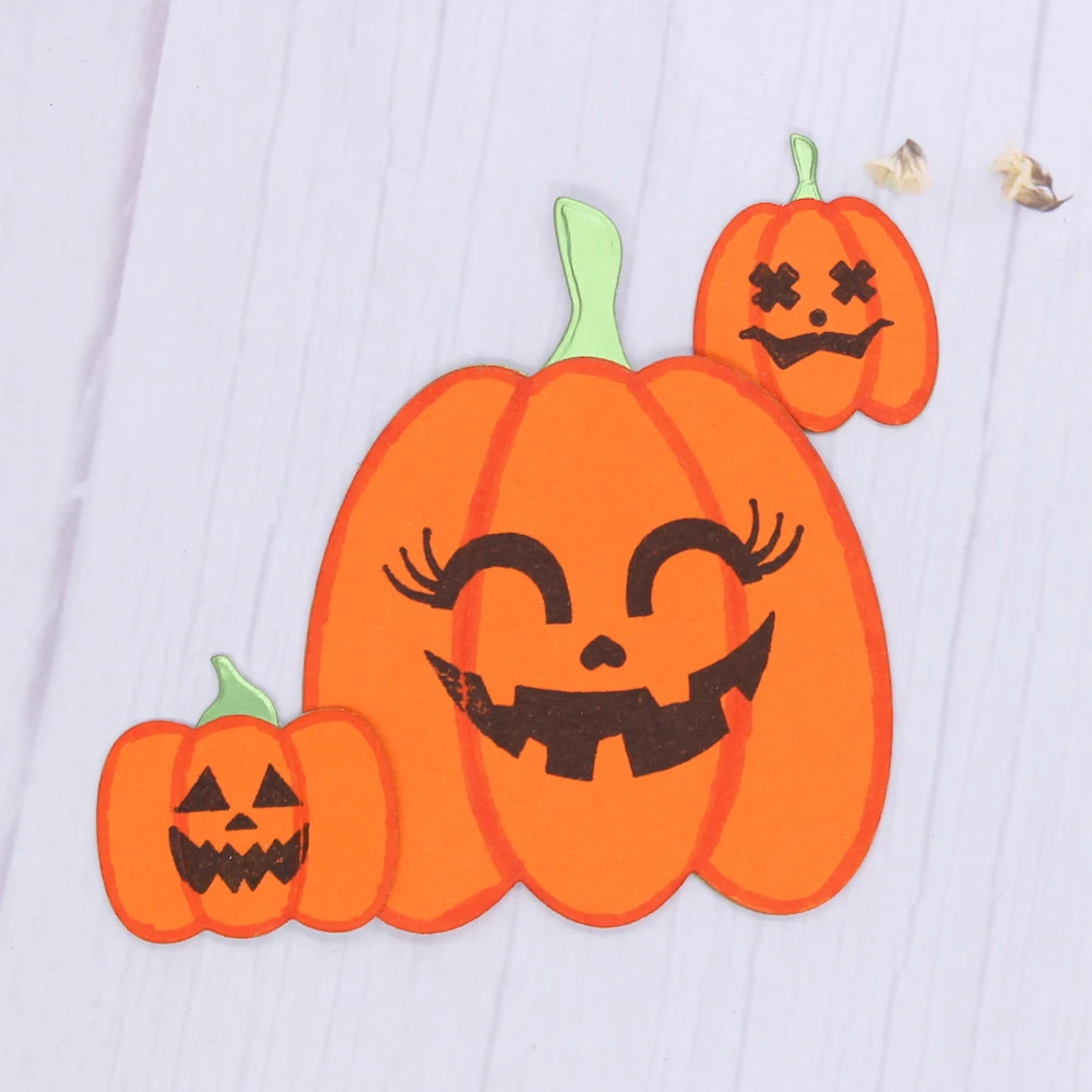KSCRAFT Pumpkin Family Metal Cutting Dies Stencils for DIY Scrapbooking Decorative Embossing DIY Paper Cards