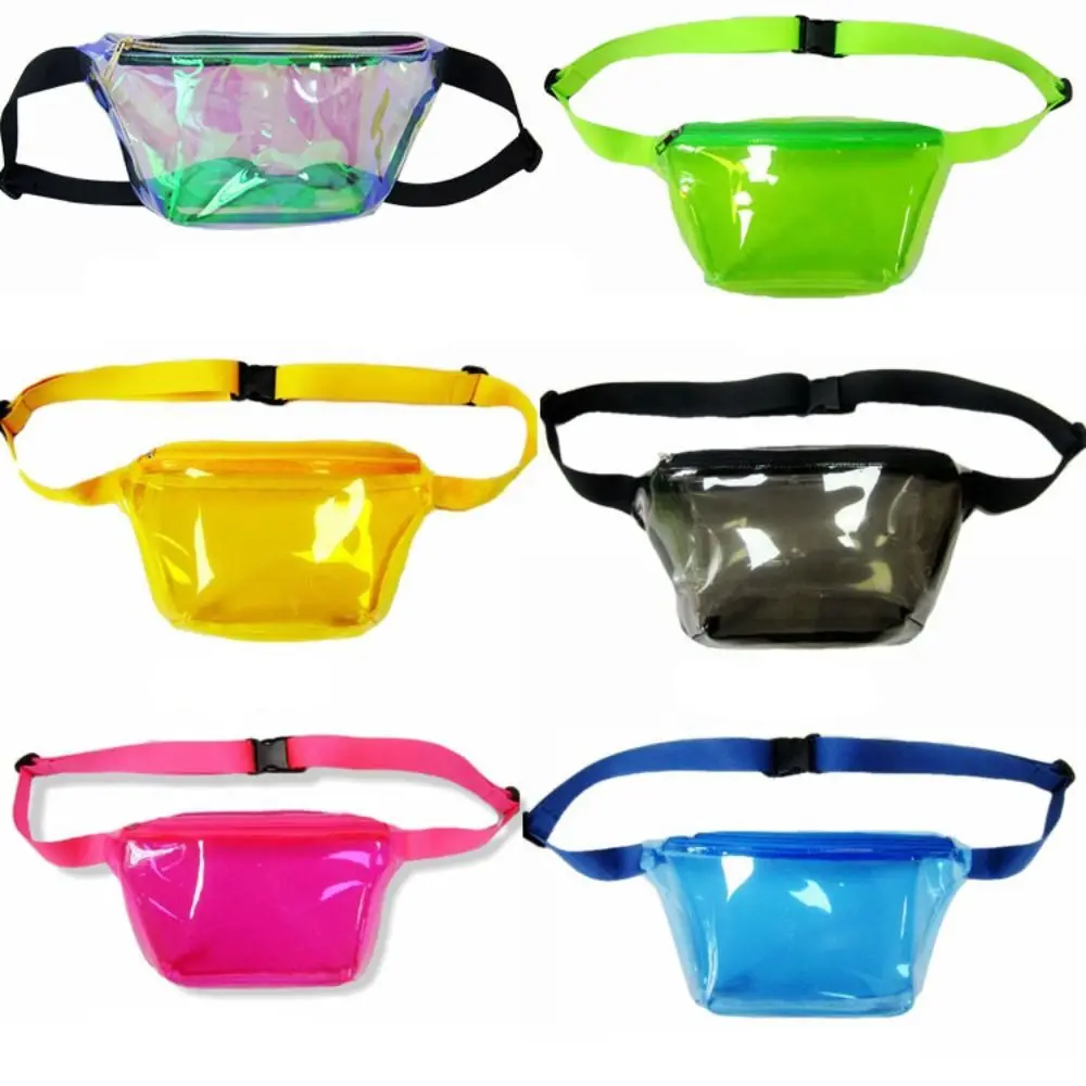 

Transparent Sports Fanny Pack New Fashion PVC Waist Bags Laser Waterproof Waist Packs Outdoor