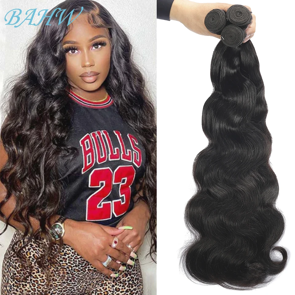 13A 30 Inches Indian Body Wave Human Hair Bundles 100% Virgin Hair Bundles Natural Color Raw Hair Extensions Weaves For Women