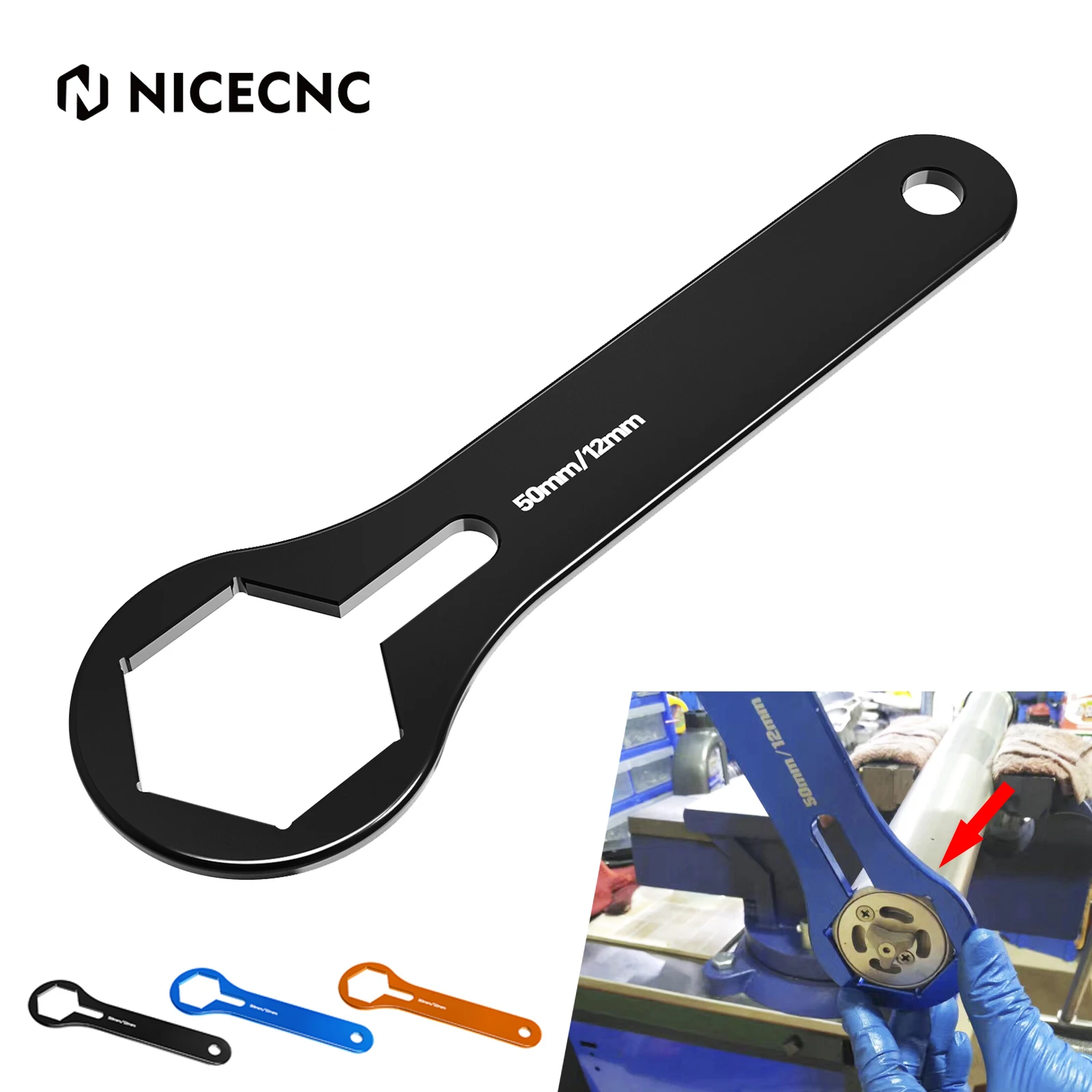 For Husqvarna TE 300 50mm WP Dual Chamber Fork Cap Wrench Tool FE 350 450 501 FC 250 350 TX 300 TC 125 250 FX 350 450 2014-2022