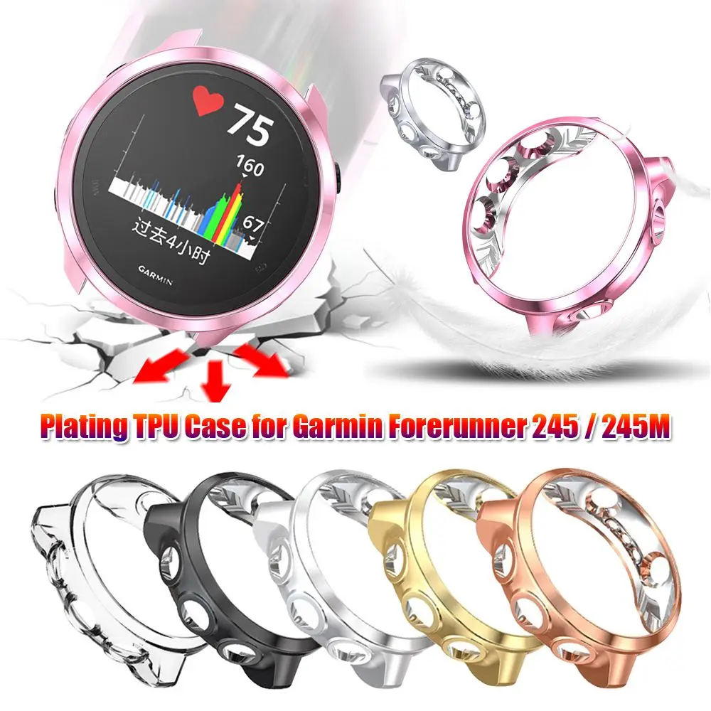 Soft Shell stoßfeste Sport-Displayschutzfolien für Garmin Forerunner 245/245M Schutzhülle TPU-Uhrengehäuse