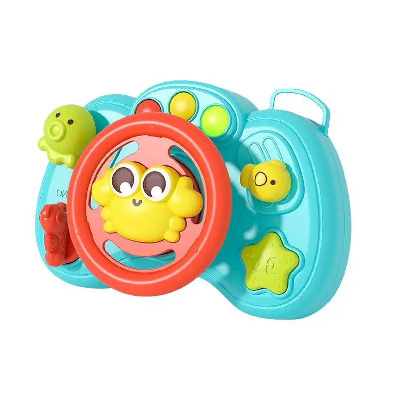 

Toddler Driving Toy Cute Crab Interactive Simulated Driving Steering Wheel Promotes Hand-Eye Coordination Enhances Parent-Child