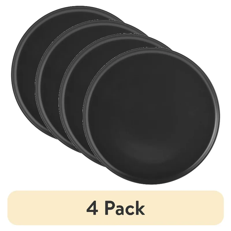 Alessandra Matte Black Stoneware Dinner Plates Set