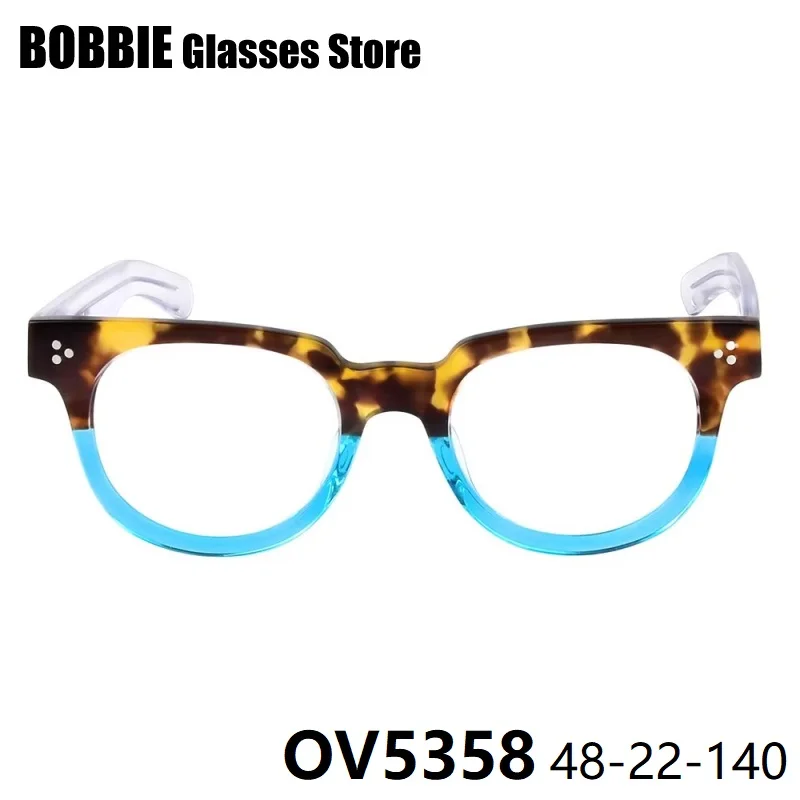 

Full Acetate Round Glasses Frame Men Retro Glasses Women Spectacle Eyewear Eyeglasses 5358 High Quality