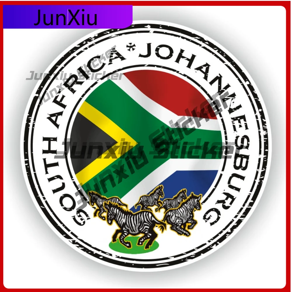 

Наклейка с гербом Южной Африки (Южноафриканский флаг) с эмблемой, круглая, для защиты поверхности, с УФ-защитой