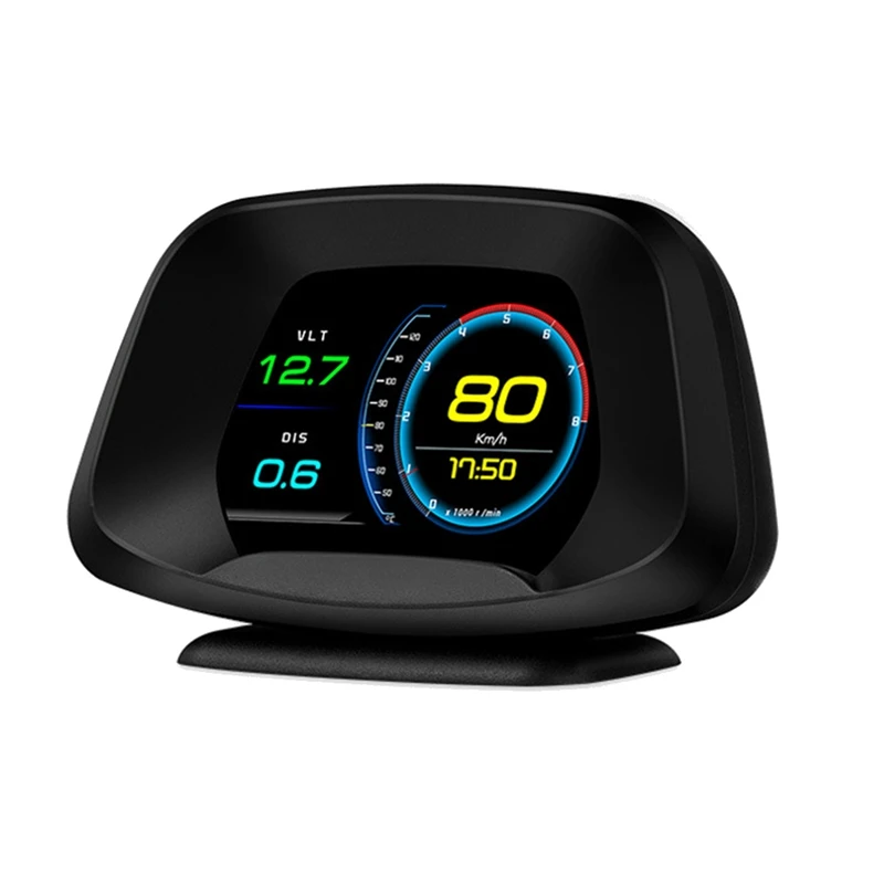 

P19 HUD OBD2 GPS Head Up Display Smart Gauge Car Speedometer Security Alarm Water Oil Temp Overspeed Multi-Function