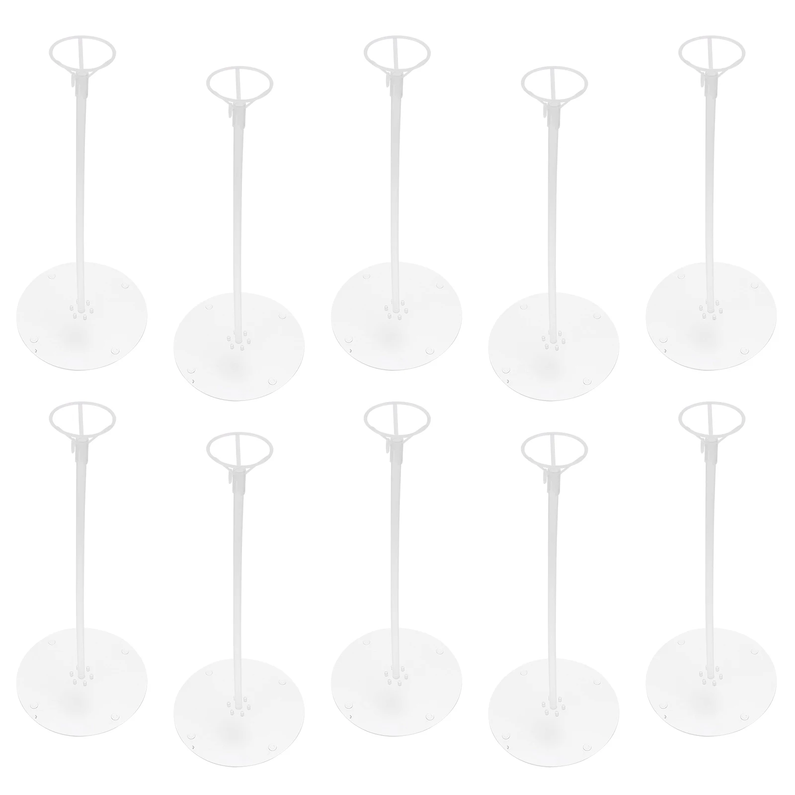 

10pcs Balloon Sticks Column Bracket White Desktop Stand Reusable Material Easy Assembly Birthday Wedding Decoration