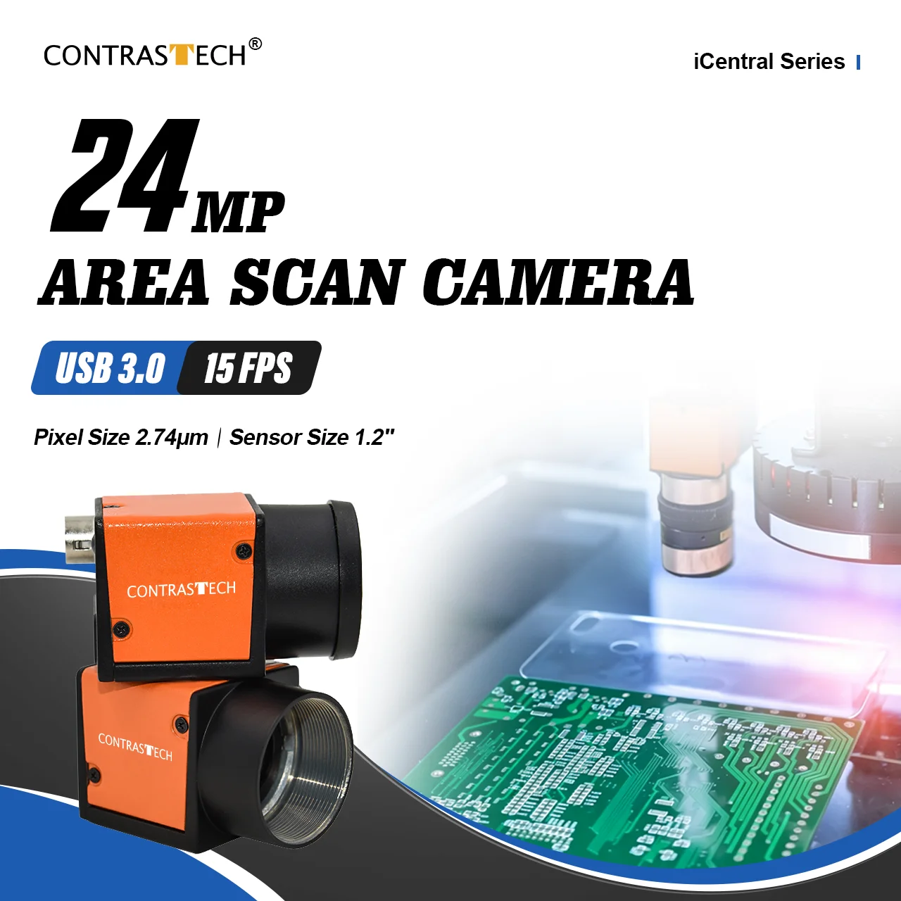 24mp IMX540 15fps USB 3.0 Computer Vision Camera for Printing Quality Inspection