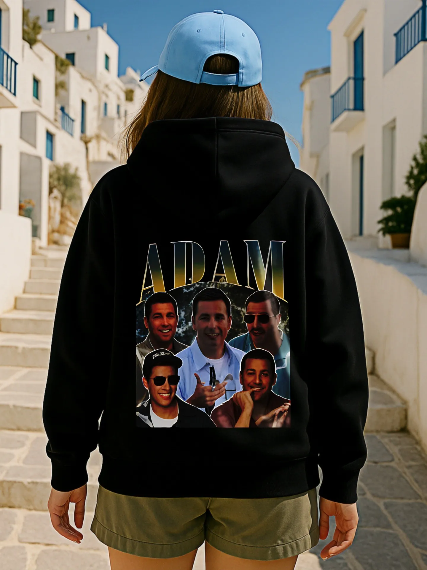 Sudadera con capucha gráfica, estampado gráfico vintage, estilo informal, forro polar, uso diario informal, para hombres jóvenes