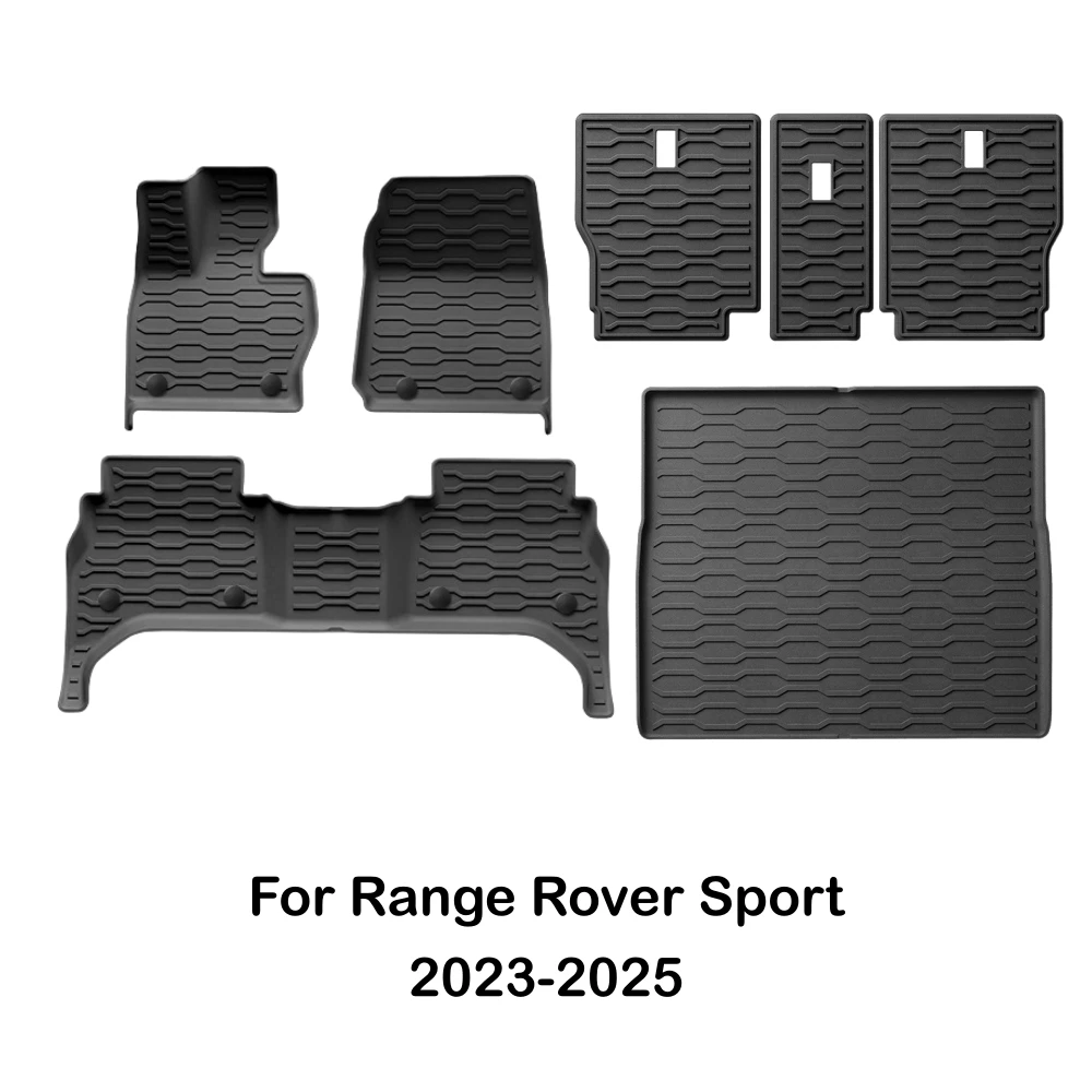 Für Range Rover Sport 2023 2024 2025 TPE-Fußmatten Allwetterschutz Kofferraummatte Wasserdichte Kofferraumauskleidung Rückenlehnenpolster-Set LHD – Detail 8