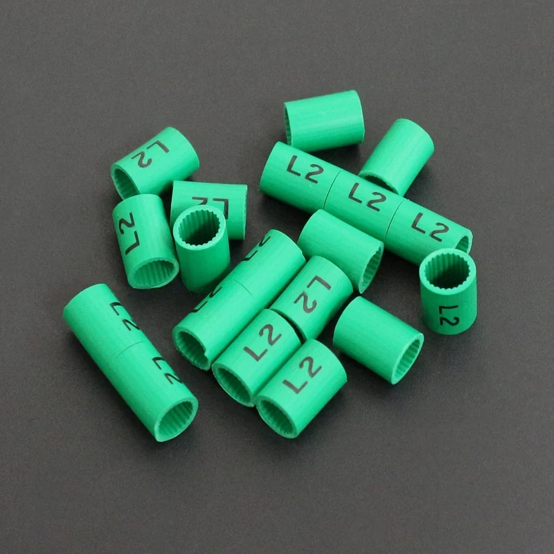 New Energy Charging Pile L1 L2 L3 N PE Colorful Cable Markers 0.5 0.75 1 1.5 2.5 4 6 8 10mm2 For Wire Diameter Tubing Connector