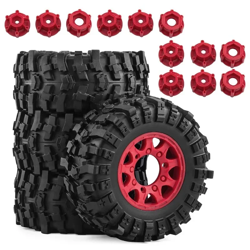 

4Pcs 118mm 1/10 Short Course Truck Tire Tyre with 12mm 14mm 17mm Wheel Hex for Trxs Slash ARRMA SENTON HSP HPI RC Car