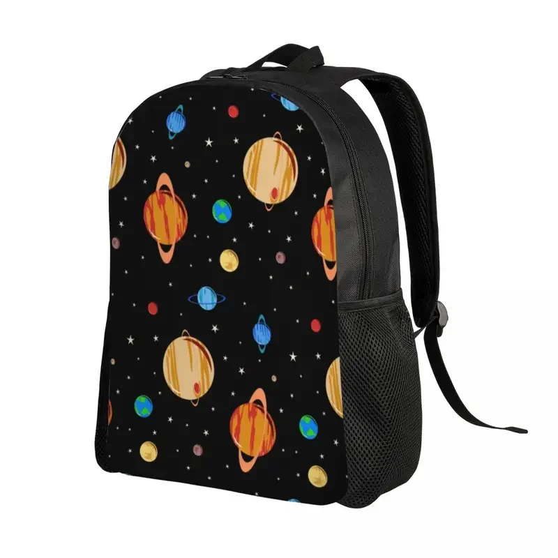 Cute Planets Pattern Laptop Backpack Women Men Fashion Bookbag for School College Student Space Galaxy Universe Bag